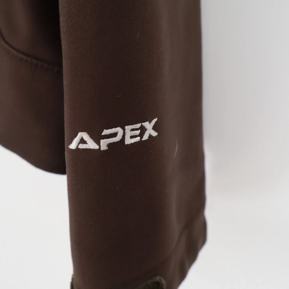 The North Face Softshell Jacket Mens XL Apex Bionic Brown Windproof Good